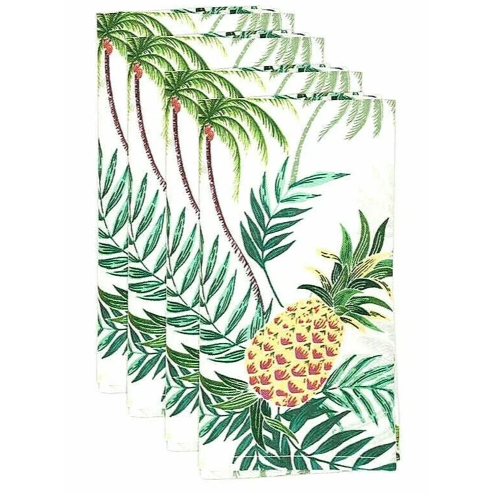 Tommy Bahama Napkins Set of 4 Paraguay Pineapple Beach Summer House Tropical